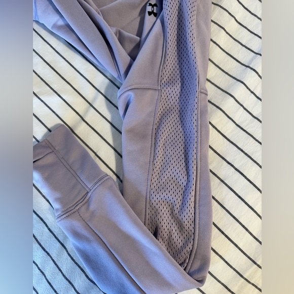 Under Armour - Purple Funnel-Neck Cropped Sweatshirt - Picture 3 of 6